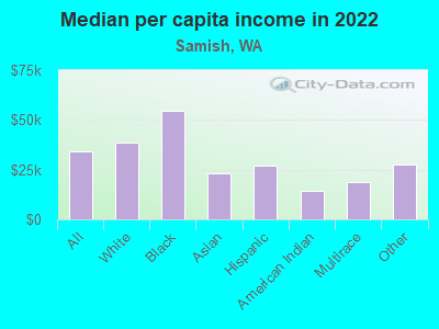 Median per capita income in 2022