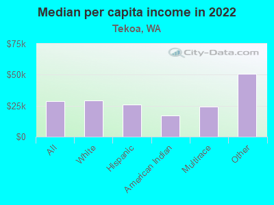 Median per capita income in 2022