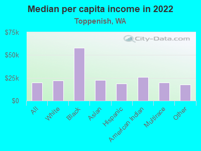 Median per capita income in 2022