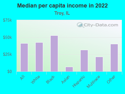 Median per capita income in 2022