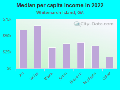 Median per capita income in 2022