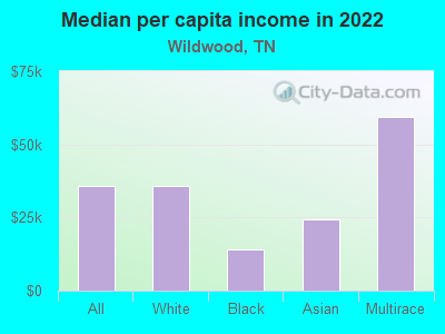 Median per capita income in 2022