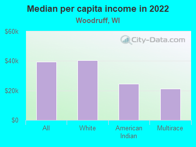 Median per capita income in 2022