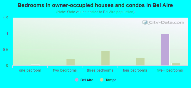 Bedrooms in owner-occupied houses and condos in Bel Aire