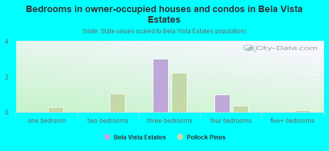 Bedrooms in owner-occupied houses and condos in Bela Vista Estates