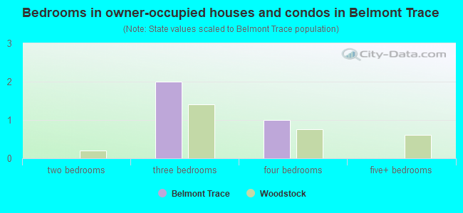 Bedrooms in owner-occupied houses and condos in Belmont Trace
