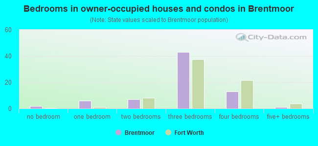 Bedrooms in owner-occupied houses and condos in Brentmoor