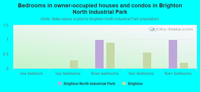Bedrooms in owner-occupied houses and condos in Brighton North Industrial Park