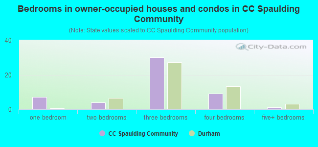 Bedrooms in owner-occupied houses and condos in CC Spaulding Community
