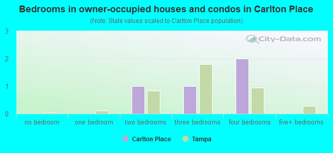 Bedrooms in owner-occupied houses and condos in Carlton Place