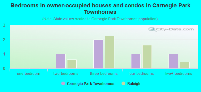 Bedrooms in owner-occupied houses and condos in Carnegie Park Townhomes