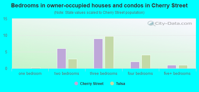 Bedrooms in owner-occupied houses and condos in Cherry Street