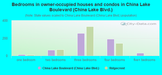 Bedrooms in owner-occupied houses and condos in China Lake Boulevard (China Lake Blvd.)