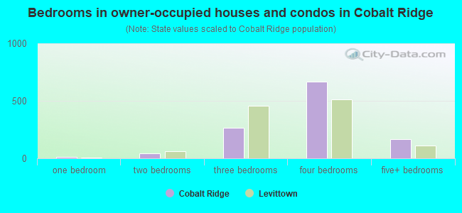 Bedrooms in owner-occupied houses and condos in Cobalt Ridge