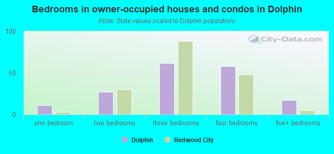 Bedrooms in owner-occupied houses and condos in Dolphin