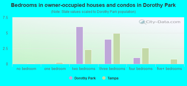 Bedrooms in owner-occupied houses and condos in Dorothy Park