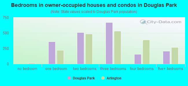 Bedrooms in owner-occupied houses and condos in Douglas Park