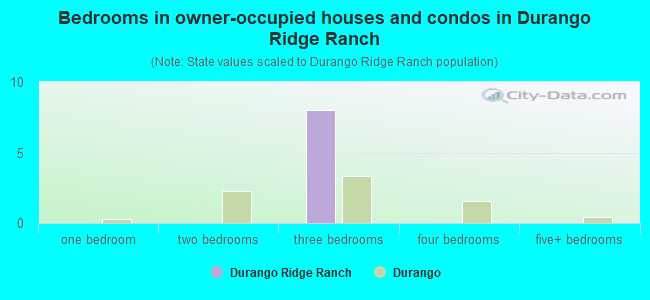 Bedrooms in owner-occupied houses and condos in Durango Ridge Ranch