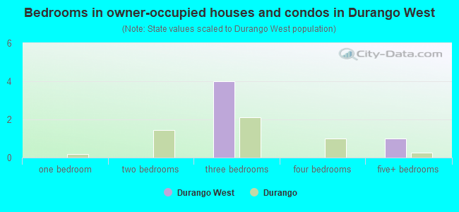 Bedrooms in owner-occupied houses and condos in Durango West