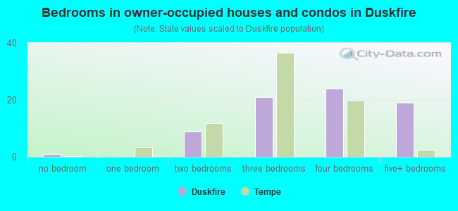 Bedrooms in owner-occupied houses and condos in Duskfire