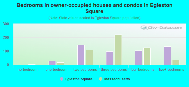 Bedrooms in owner-occupied houses and condos in Egleston Square