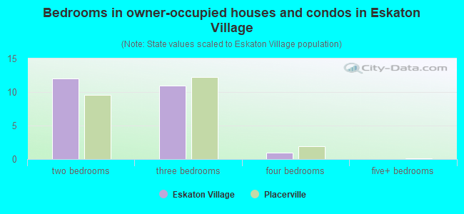 Bedrooms in owner-occupied houses and condos in Eskaton Village