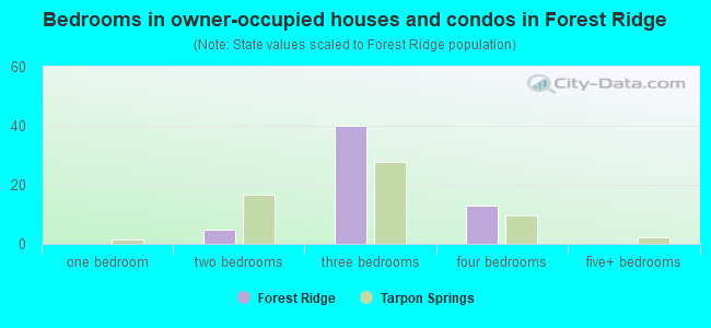 Bedrooms in owner-occupied houses and condos in Forest Ridge