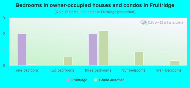 Bedrooms in owner-occupied houses and condos in Fruitridge