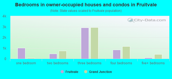 Bedrooms in owner-occupied houses and condos in Fruitvale