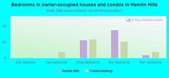 Bedrooms in owner-occupied houses and condos in Hamlin Hills