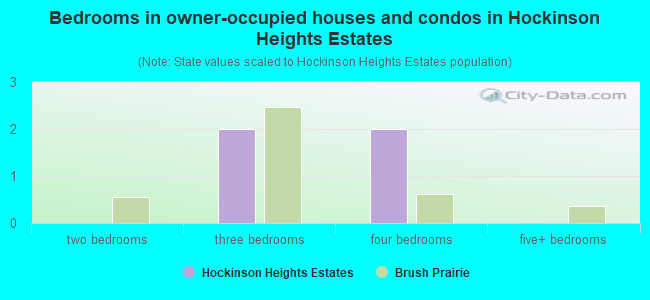 Bedrooms in owner-occupied houses and condos in Hockinson Heights Estates
