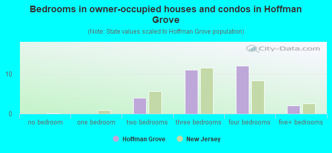 Bedrooms in owner-occupied houses and condos in Hoffman Grove
