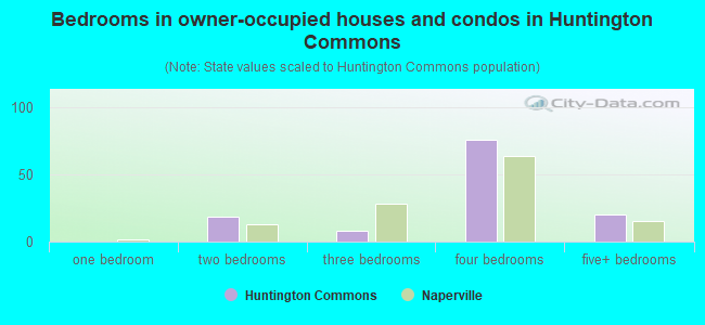 Bedrooms in owner-occupied houses and condos in Huntington Commons