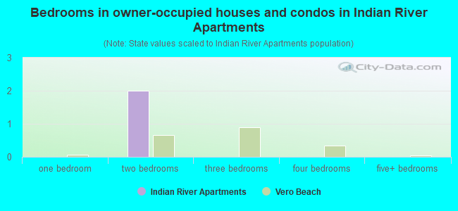Bedrooms in owner-occupied houses and condos in Indian River Apartments