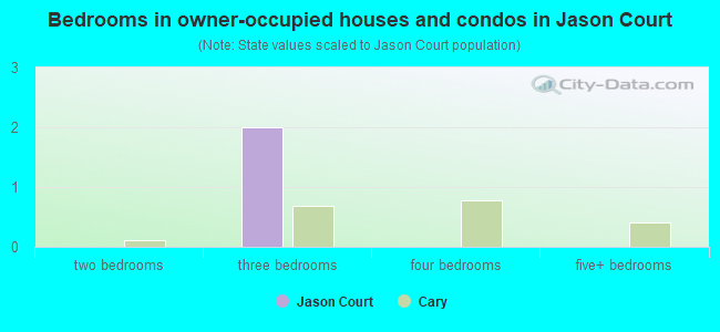 Bedrooms in owner-occupied houses and condos in Jason Court