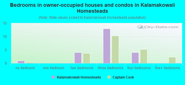 Bedrooms in owner-occupied houses and condos in Kalamakowali Homesteads