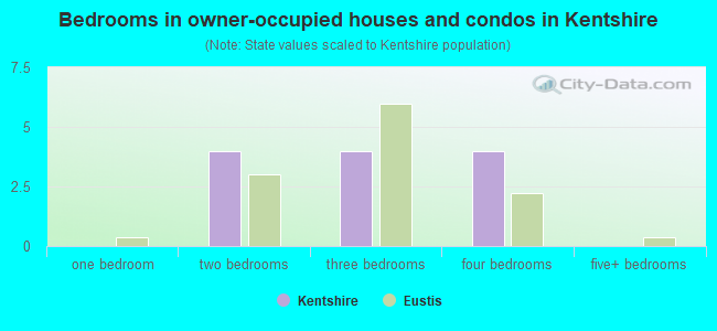 Bedrooms in owner-occupied houses and condos in Kentshire