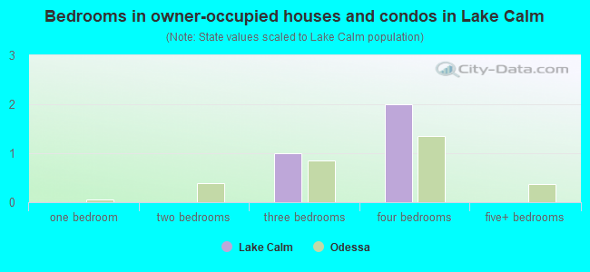 Bedrooms in owner-occupied houses and condos in Lake Calm