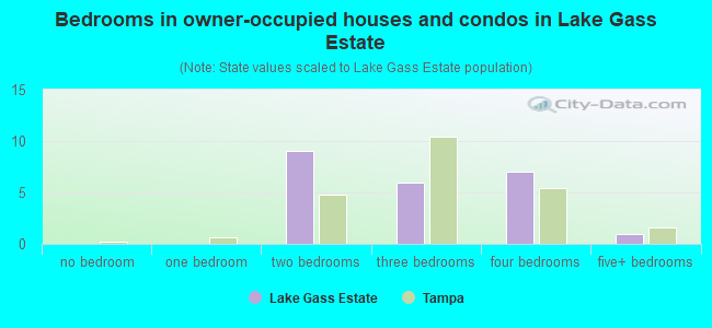 Bedrooms in owner-occupied houses and condos in Lake Gass Estate