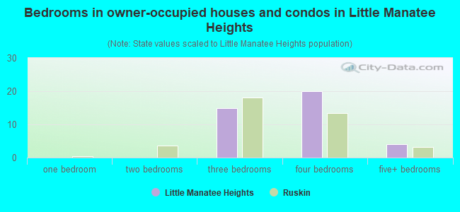 Bedrooms in owner-occupied houses and condos in Little Manatee Heights