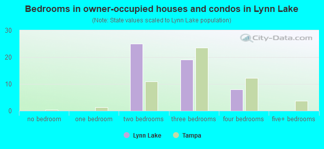 Bedrooms in owner-occupied houses and condos in Lynn Lake