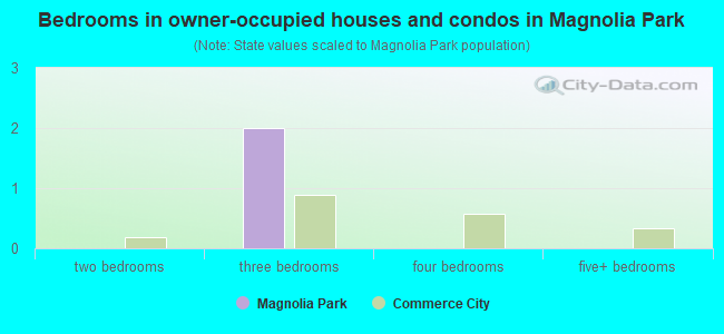 Bedrooms in owner-occupied houses and condos in Magnolia Park