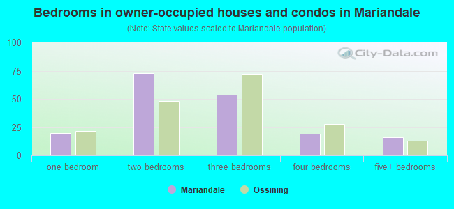 Bedrooms in owner-occupied houses and condos in Mariandale