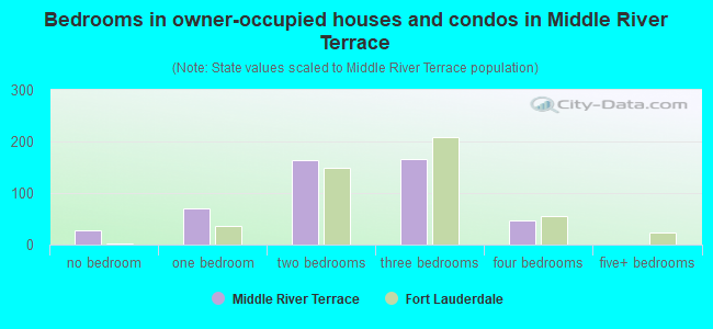 Bedrooms in owner-occupied houses and condos in Middle River Terrace