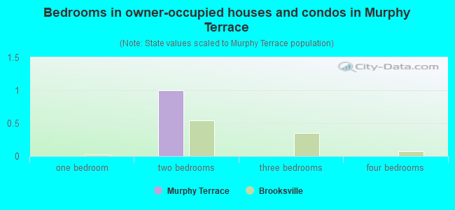 Bedrooms in owner-occupied houses and condos in Murphy Terrace