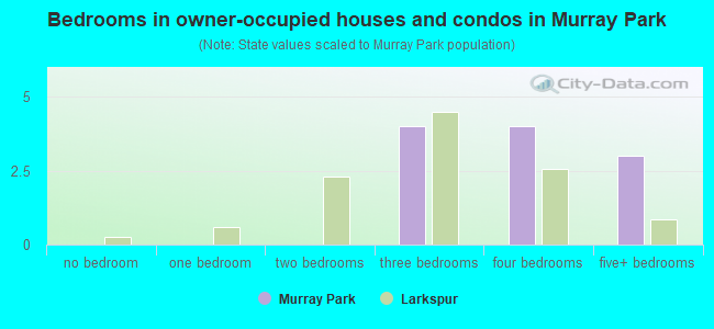 Bedrooms in owner-occupied houses and condos in Murray Park