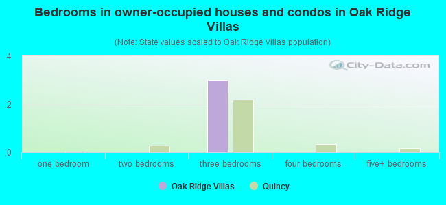 Bedrooms in owner-occupied houses and condos in Oak Ridge Villas