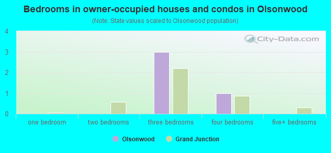 Bedrooms in owner-occupied houses and condos in Olsonwood