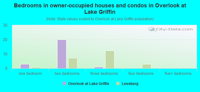 Bedrooms in owner-occupied houses and condos in Overlook at Lake Griffin