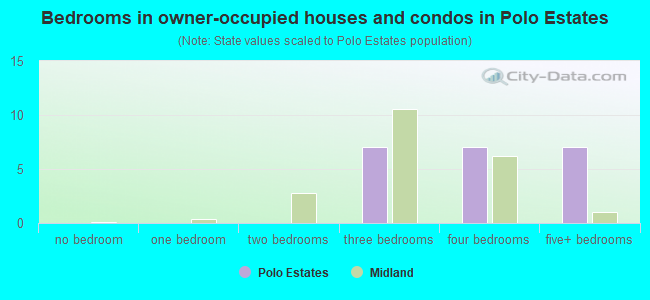 Bedrooms in owner-occupied houses and condos in Polo Estates